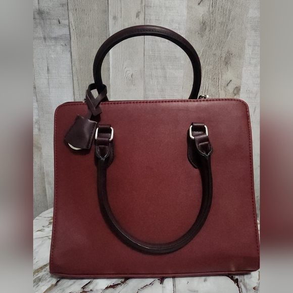 Nine West Deep Red Satchel - Picture 2 of 4